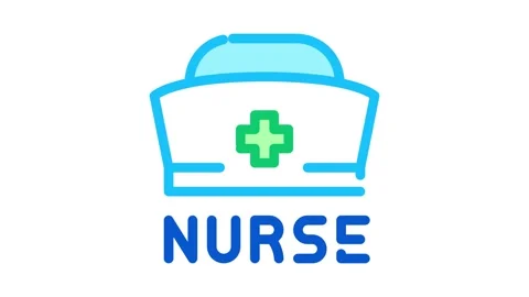 Nurse hat Icon Animation Stock Footage 145284036