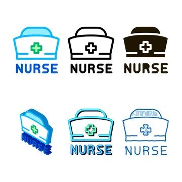Nurse hat icon pack vector outline Ilustración de archivo
