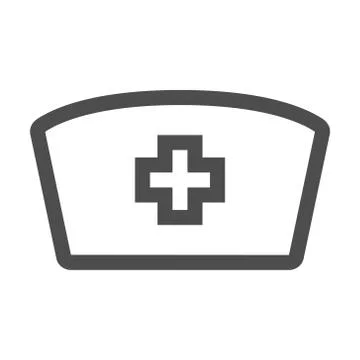 Nurse hat icon in trendy flat style design. Vector graphic illustration. Nurse Stock Illustration
