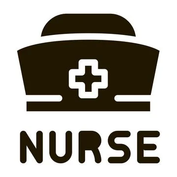 Nurse hat icon Vector Glyph Illustration Stock Illustration