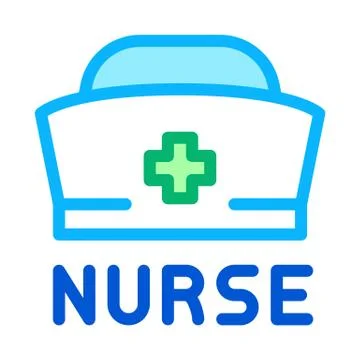 Nurse hat icon vector outline illustration Stock Illustration