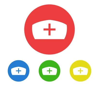 Nurse hat icon on white background Stock Illustration