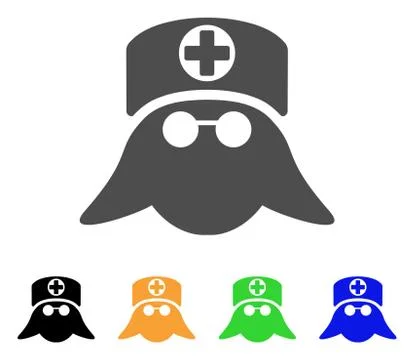Nurse Head Flat Icon Stock Illustration