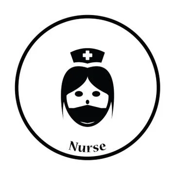 Nurse head icon Stock Illustration