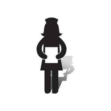 Nurse Holding A Report Stock Illustration