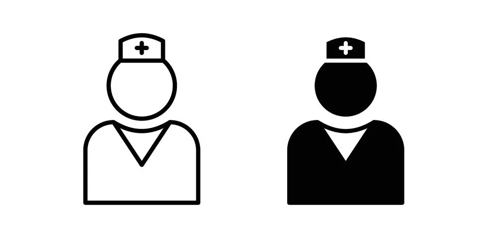 Nurse icon graphic element. web icon set Stock Illustration