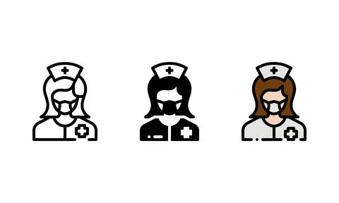 Nurse icon Illustrazione stock