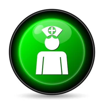  nurse icon. internet button on white background.. Stock Illustration