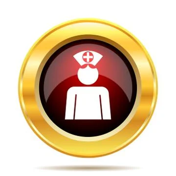 Nurse icon. Internet button on white background.. Stock Illustration