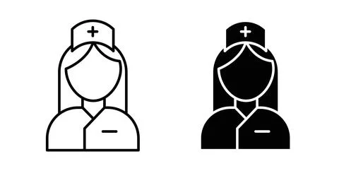 Nurse icon symbol. Flat Vector illustration 库存插图