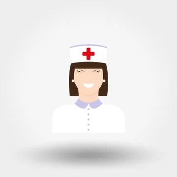 Nurse. Icon. Vector. Flat. Stock Illustration