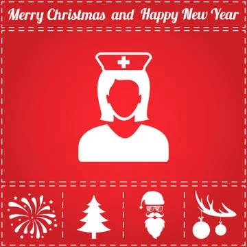 Nurse Icon Vector Stock Illustration