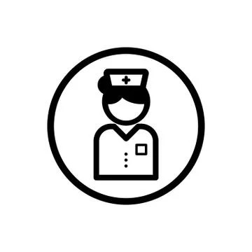 Nurse icon on a white background Stock Illustration