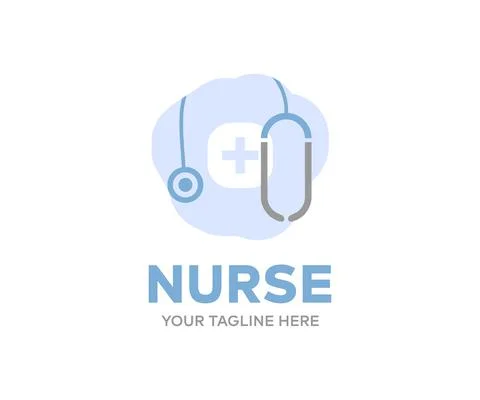 Nurse logo design Stock Illustration
