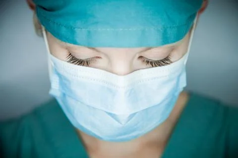 Nurse looking down Stock Photos