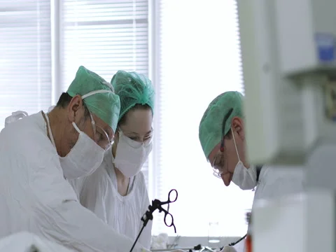 The nurse makes injection in surgery room. Stock Footage 73891452