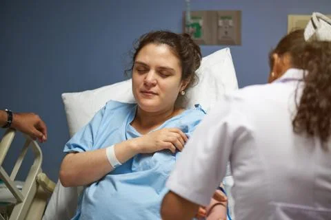 Nurse making procedure Stock Photos
