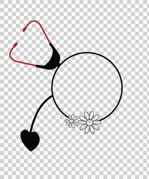 Nurse Monogram Character 01 nursing healthcare medical Stock Illustration