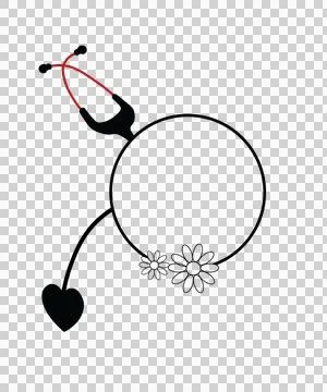 Nurse Monogram Character 11 nursing healthcare medical Stock Illustration