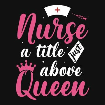 Nurse or nursing typographic graphics tshirt design Stock Illustration