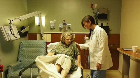 Nurse with Patient Stock Footage 40917620