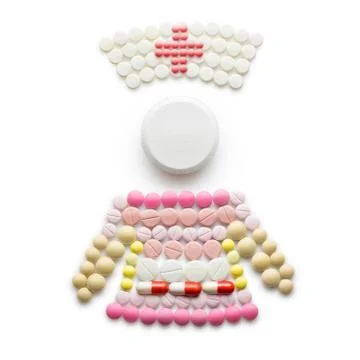 Nurse with pills. Stock Photos
