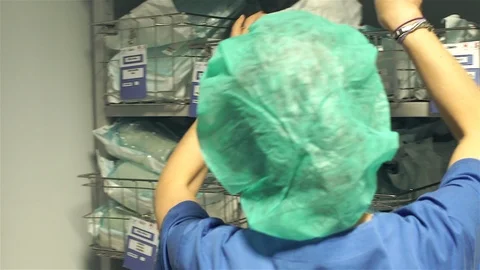 Nurse Preparing Treatment. Stock Footage 91817225