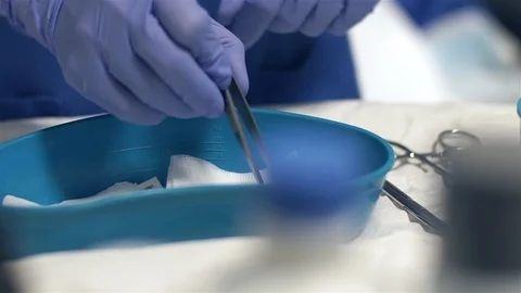 Nurse Preparing Treatment. Stock Footage 91975614