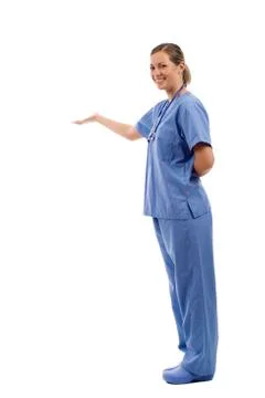 Nurse presenting Stock Photos