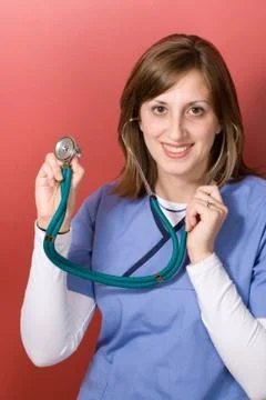 Nurse With Stethoscope Stock Photos