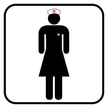 Nurse symbol Illustrazione stock