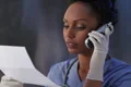 Nurse with test results. SD. Footage