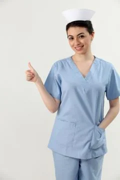 Nurse with thumb's up Stock Photos
