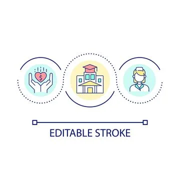 Nurse training program loop concept icon Stock Illustration
