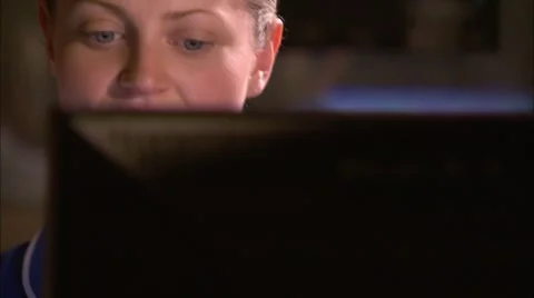 Nurse using computer in hospital Stock Footage 4850448