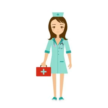 Nurse Vector Illustration Stock Illustration