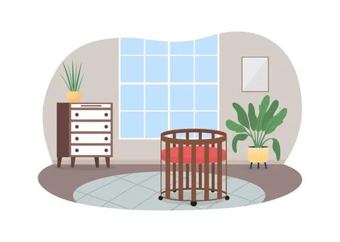 Nursery 2D vector web banner, poster 스톡 일러스트