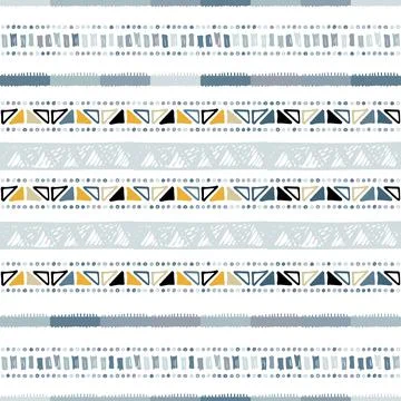 Nursery geometric chevron vector pattern. Polka dot Stock Illustration