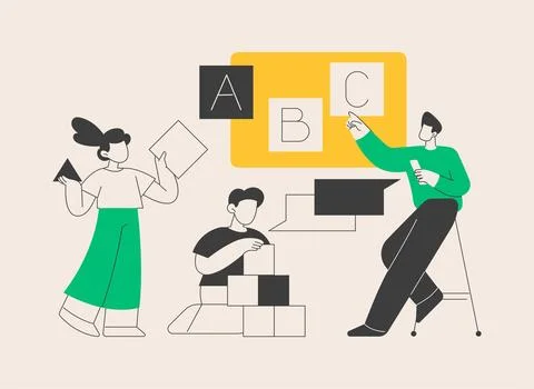 Nursery school abstract concept vector illustration. Stock Illustration