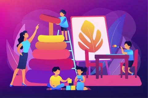 Nursery school concept vector illustration イラスト素材