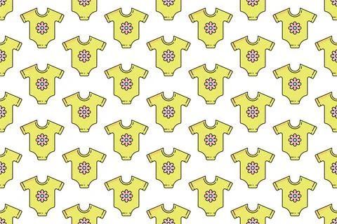 Nursery seamless pattern background template Stock Illustration