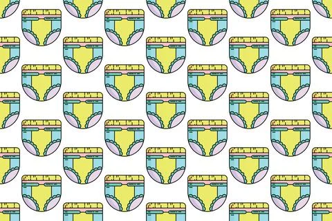 Nursery seamless pattern background template Stock Illustration