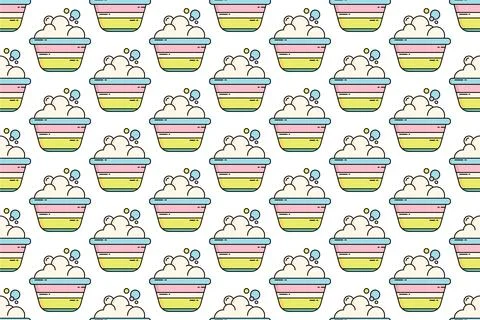 Nursery seamless pattern background template Stock Illustration