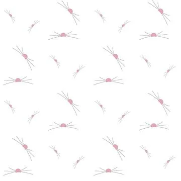 Nursery seamless pattern with cat nose and a pink heart for valentine day o.. Stock Illustration