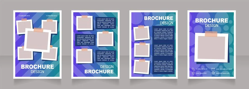 Nursery service program blank brochure design Stock-Illustration