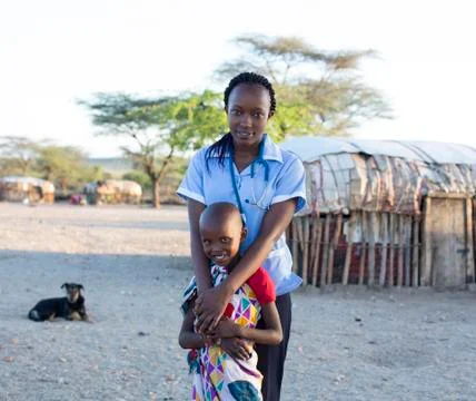 Nurses and Doctors working in busy clinic, Kenya, Africa. Stock Photos