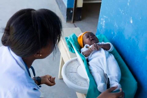 Nurses and Doctors working in busy clinic, Kenya, Africa. Stock Photos