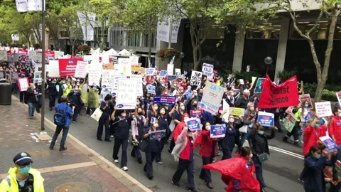 Nurses and midwives strike Stock Footage 172833483