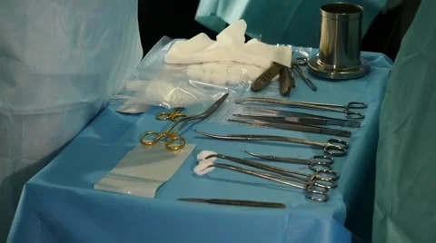 Nurse's hands and surgical tools on the ... | Stock Video | Pond5