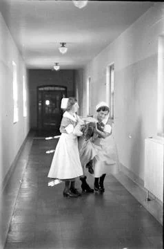 Nurses Restrain Patient At Pilgrim State Stock Photos